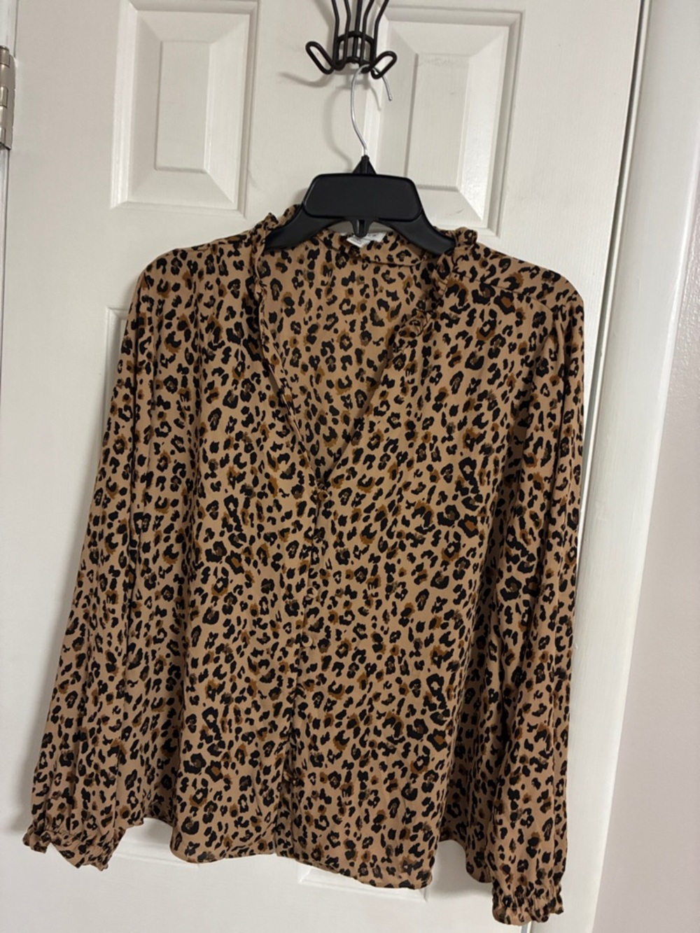 J.Crew Leopard Print V-Neck Blouse